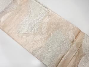 アンティーク　読み本に草花模様織り出し袋帯（材料）